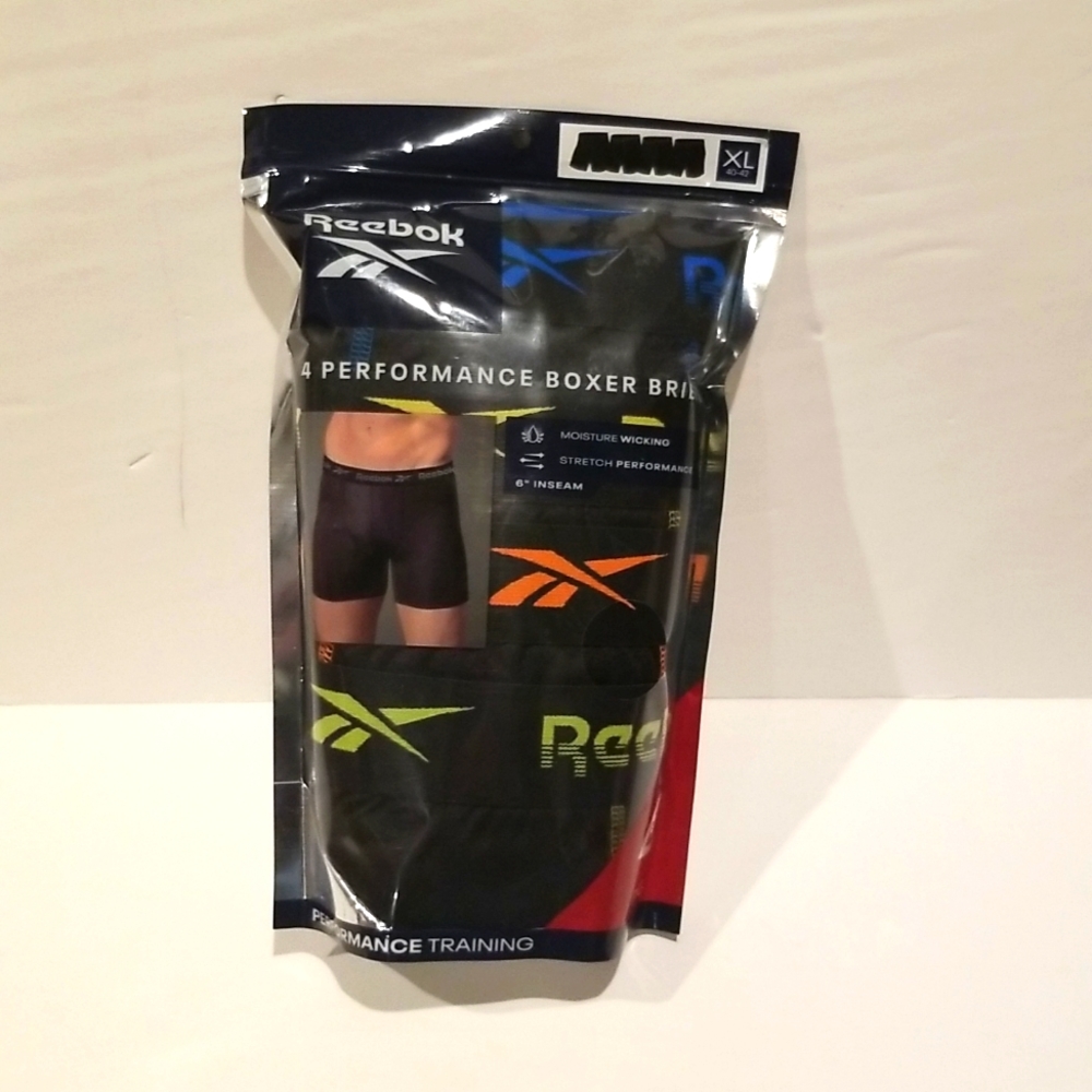 1 pack of Reebok Performance Boxer Briefs (each w/ 4 boxer briefs) NWT, XL